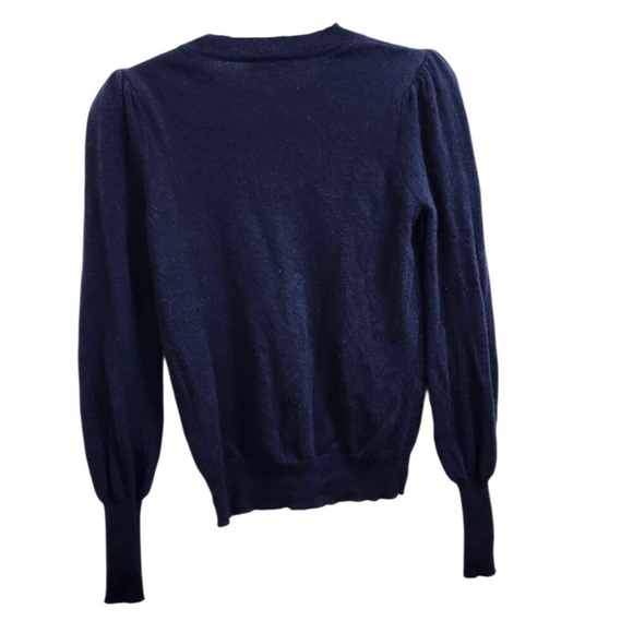 Veronica Beard Nelia Cashmere Crewneck Sweater size S Blue pullover - Picture 6 of 12
